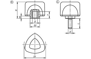 Dreisterngriffe 2K ergonomisch